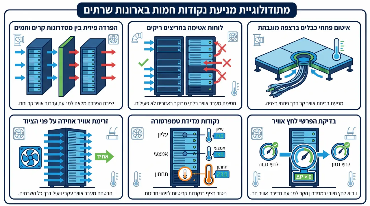 איך מונעים נקודות חמות בארונות שרתים?
