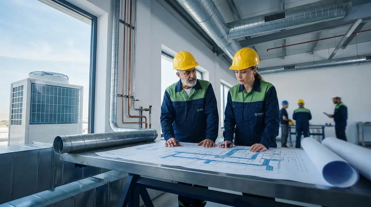 תכנון מערכת מיזוג תעשייתית: המדריך המלא לתכנון נכון וחישוב עומסים