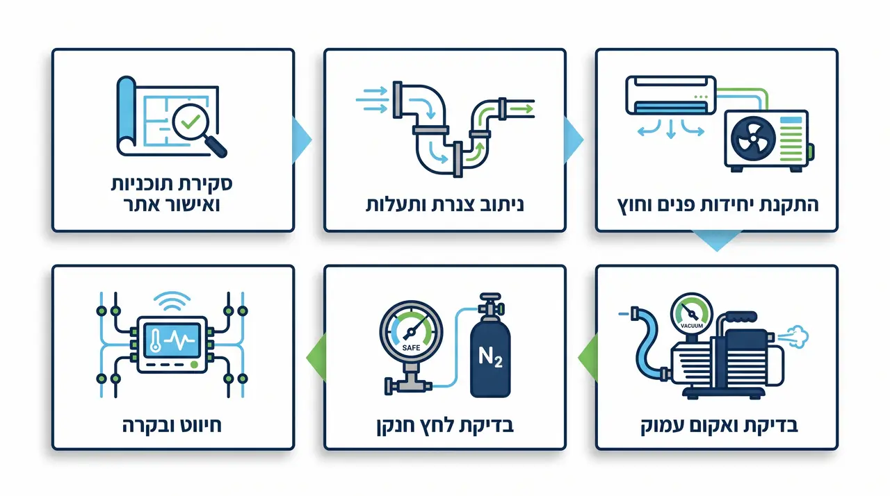 מה כולל תהליך ההתקנה והאינטגרציה המקצועי של קבלן מיזוג?