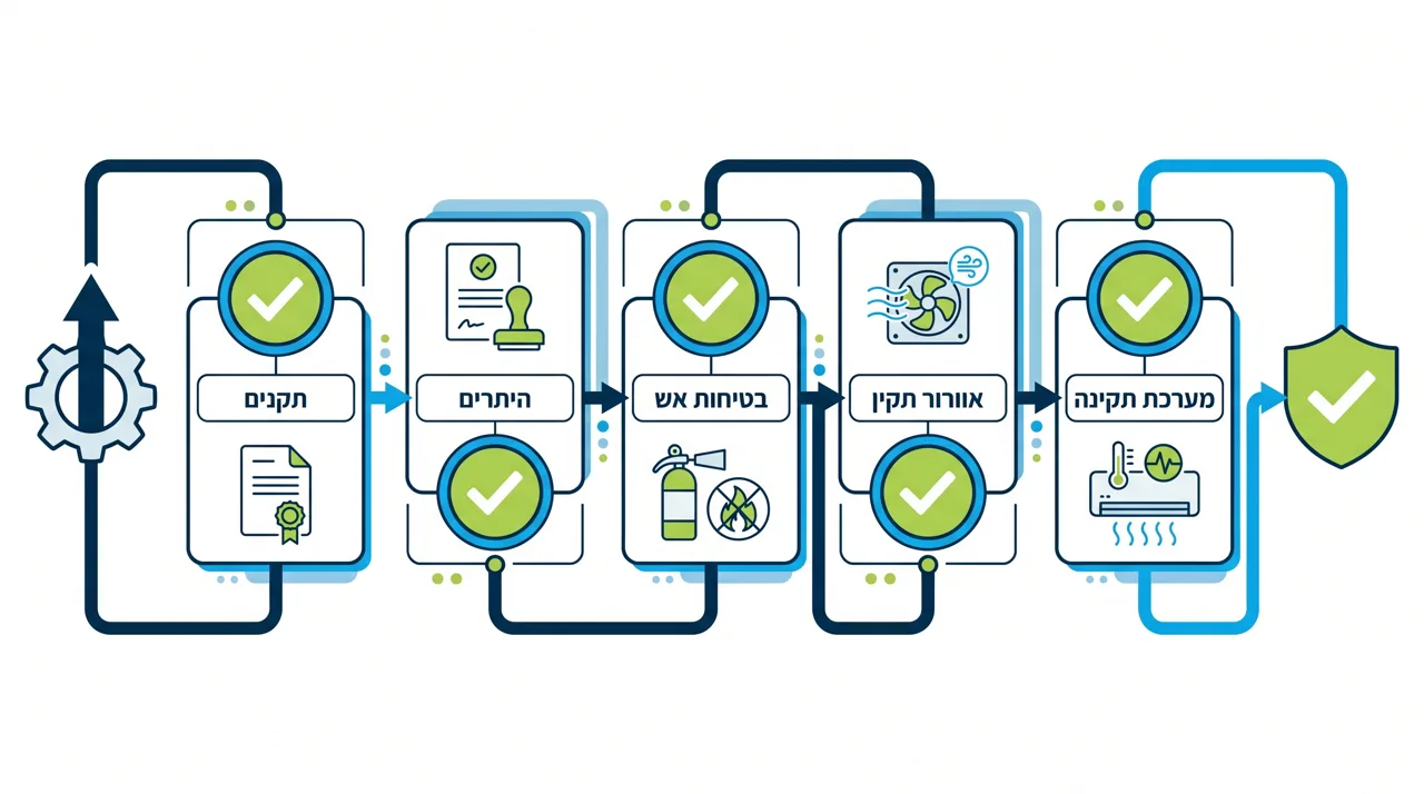 מהן דרישות הרישוי התקינה והבטיחות בהקמת מערכות מיזוג תעשייתיות