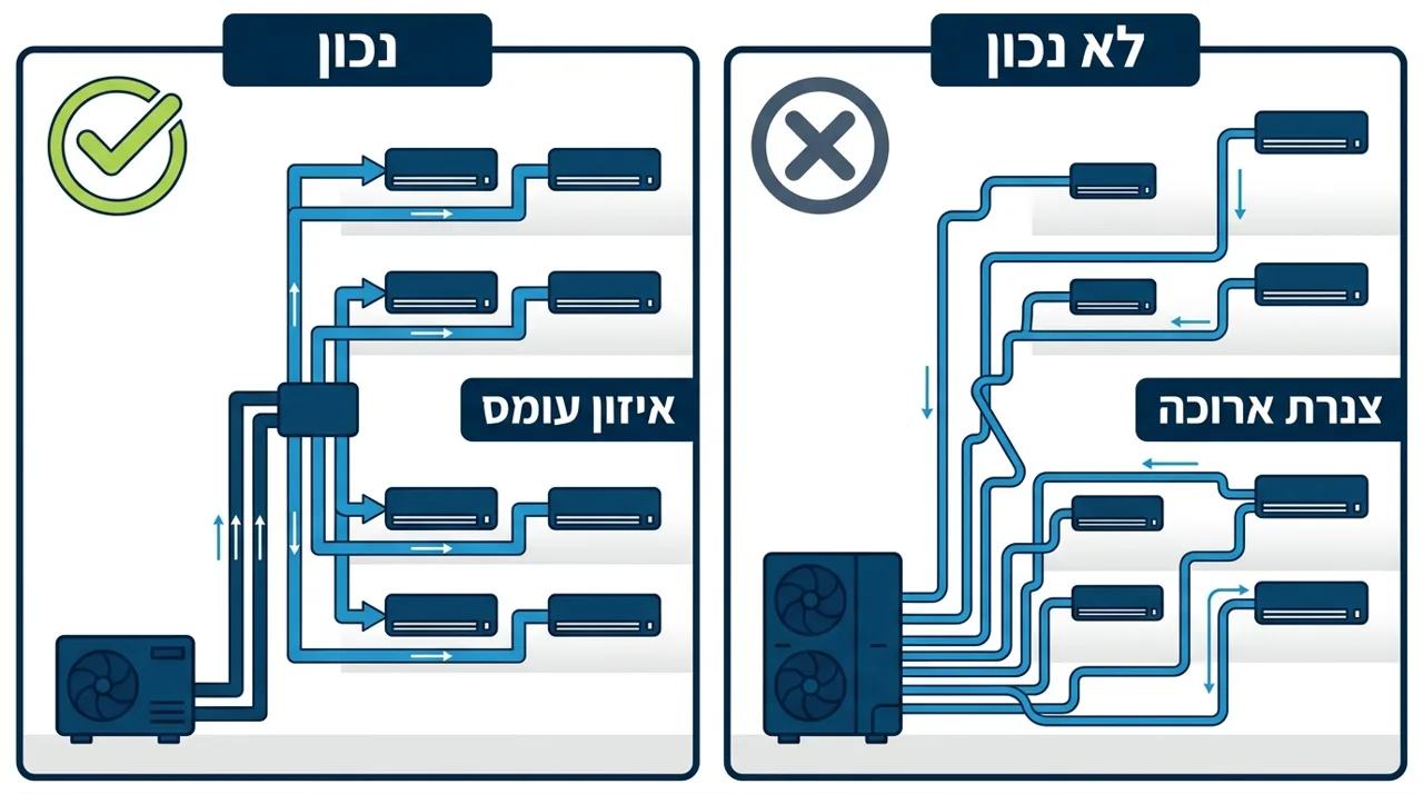 טעויות נפוצות בתכנון והתקנה של מערכות VRF
