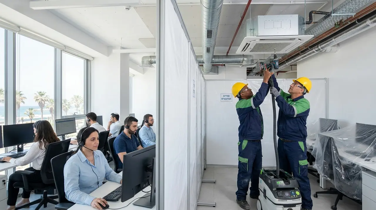 האם ניתן לבצע התקנת VRF בשלבים במשרד פעיל בלי להשבית את העבודה?