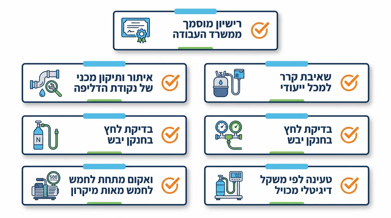 צק ליסט למנהלי אחזקה לוודא שהעבודה בוצעה לפי הספר