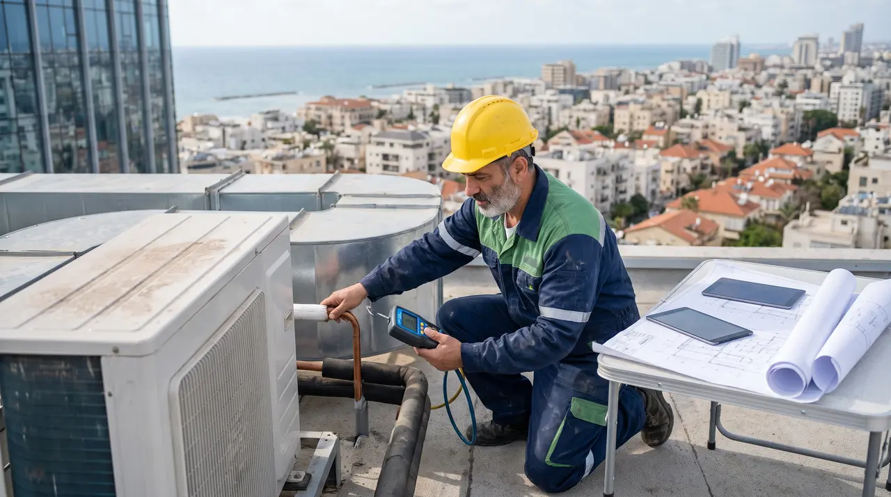 בדיקה תקופתית מערכת מיזוג: המדריך המלא לבדיקות חובה ואישורי תקינות
