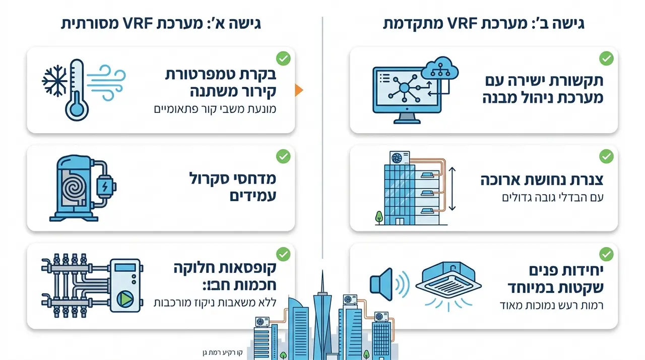 אילו מותגים מובילים קיימים ומה היתרונות של מערכת דייקין VRF לעומת מערכת מיצובישי VRF?